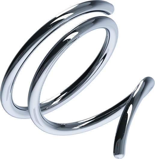 3D Chrome Shape Distorted HelixBlob