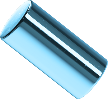 3D Chrome Shape CylinderBlob