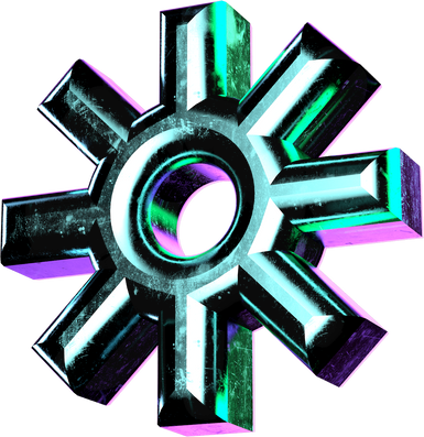Chrome and Metal Elements Sun Symbol