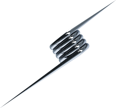 3D Chrome Shape Shorter Tail CoilBlob